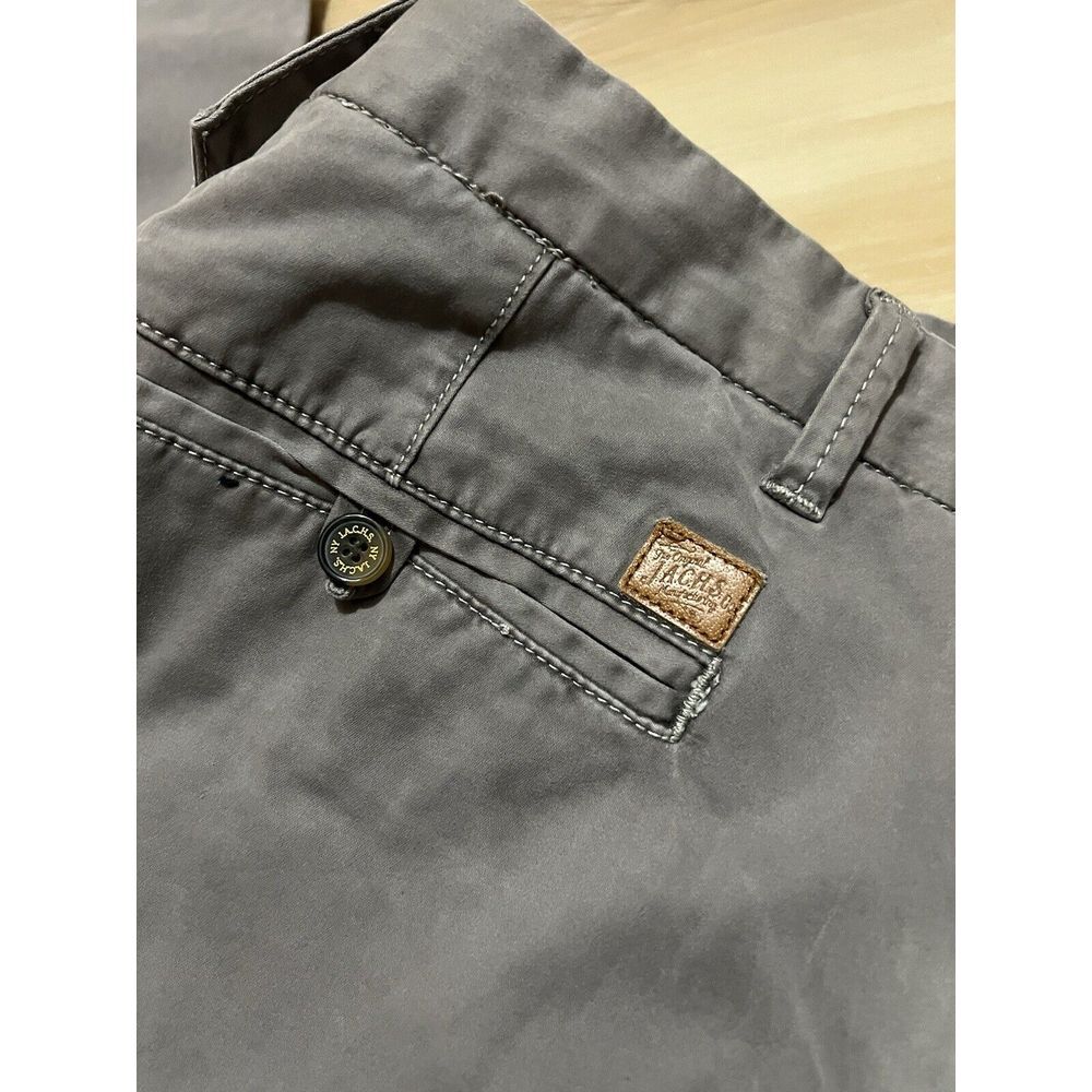 Jachs Bowie Gray Chino Soft Dress Pants low Straight 35x30 Altered‎